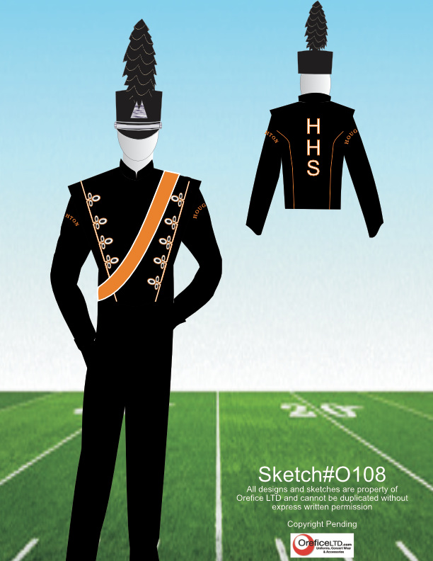Marching Band Uniform Sketch 108
