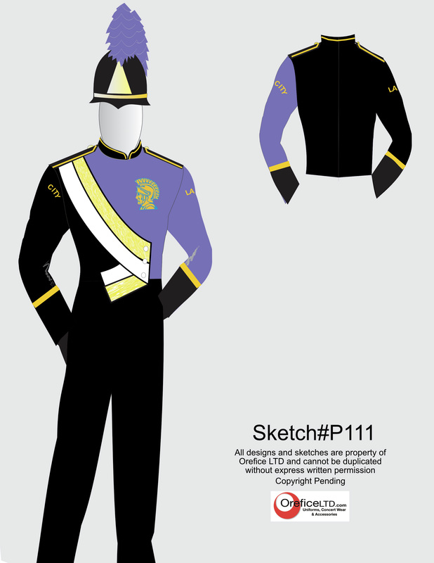 Marching Band Uniform Sketch 111